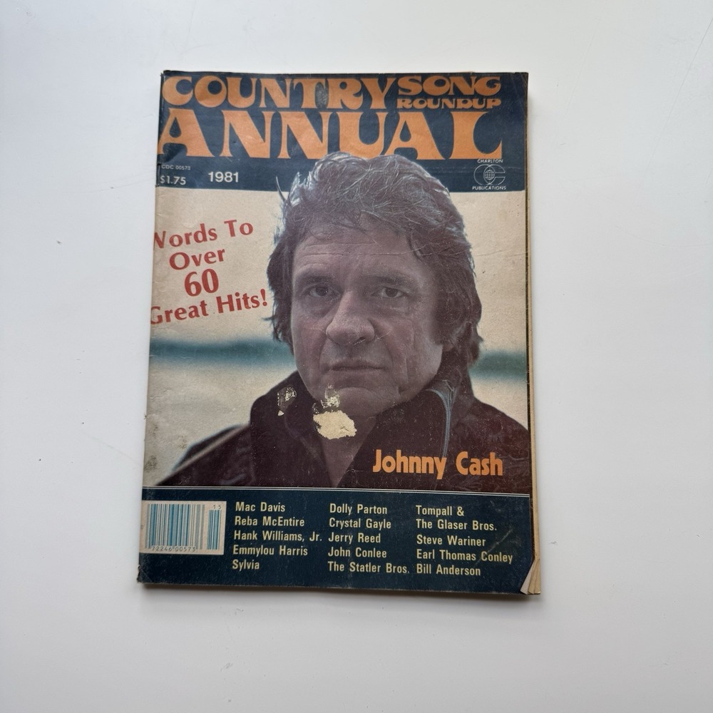 1981 Country Song Roundup Annual Johnny Cash Cover Songbook Charlton